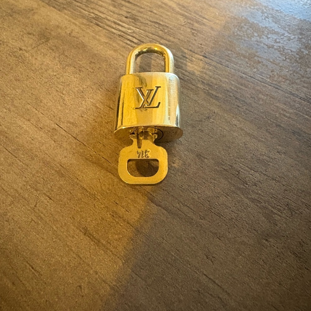 Louis Vuitton Gold Padlock with Key
